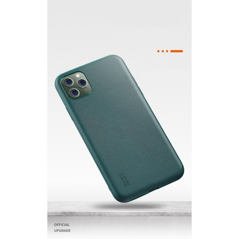 Hoesje voor iPhone 11 Pro Max Oranje Zwart X-Niveau Leerstijl