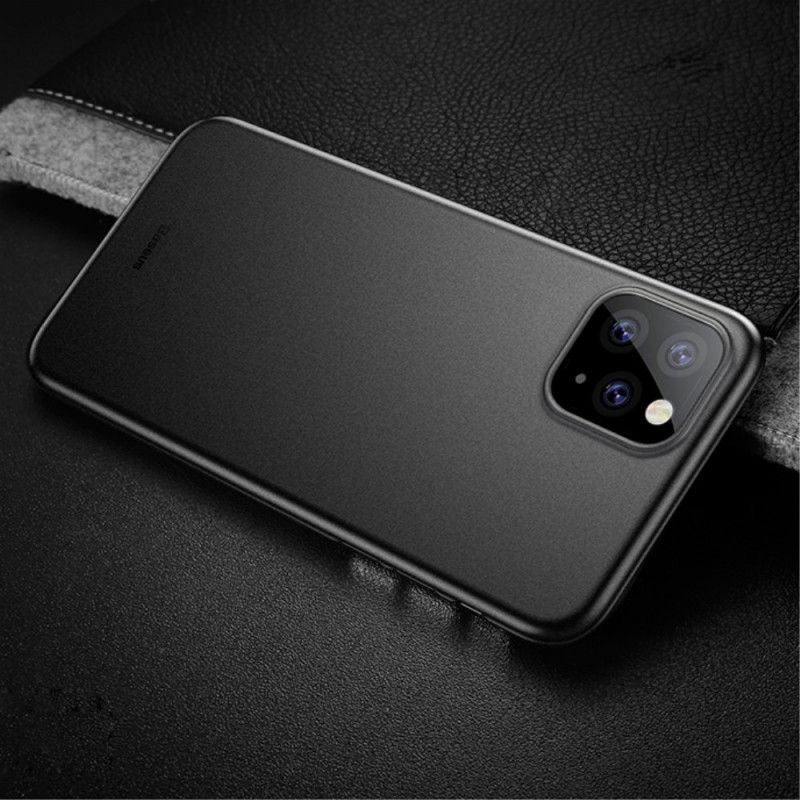Hoesje voor iPhone 11 Pro Max Wit Zwart Frosted Doorschijnende Baseus
