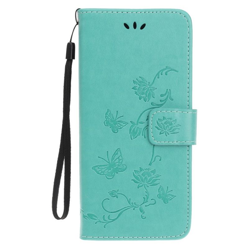 Leren Hoesje iPhone 11 Pro Max Gebloemde String