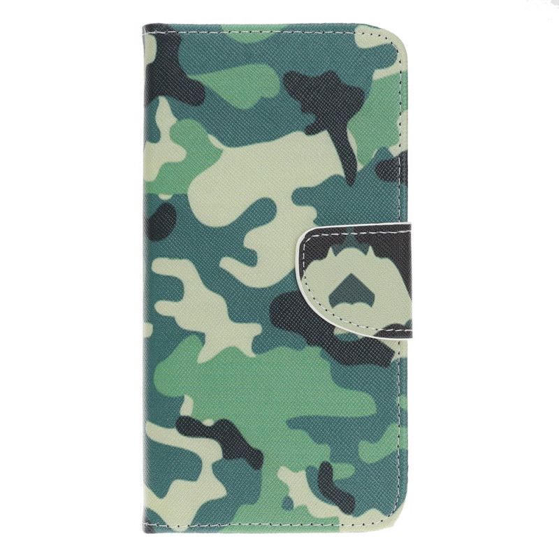 Leren Hoesje iPhone 11 Pro Max Telefoonhoesje Militaire Camouflage