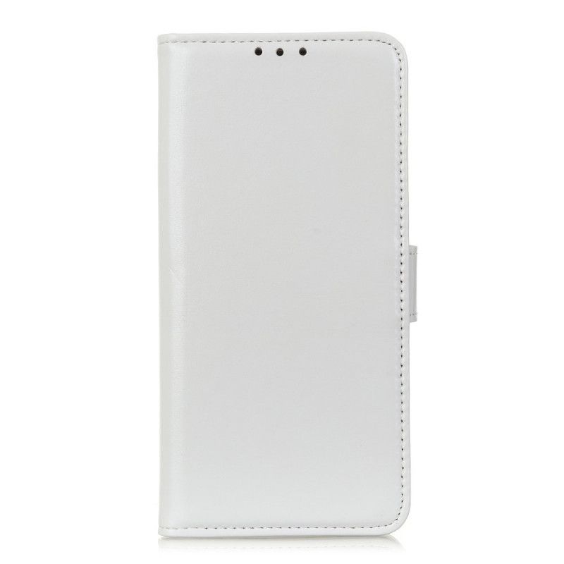 Leren Hoesje iPhone 11 Pro Max Wit Zwart Trendy Leereffect