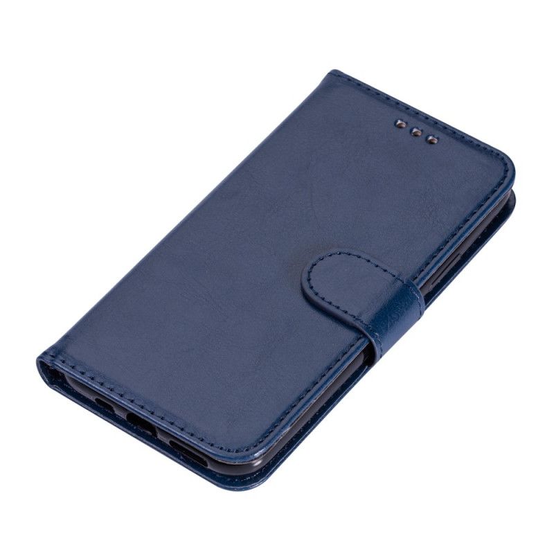 Leren Hoesje voor iPhone 11 Pro Max Roségoud Zwart Leereffect Met String