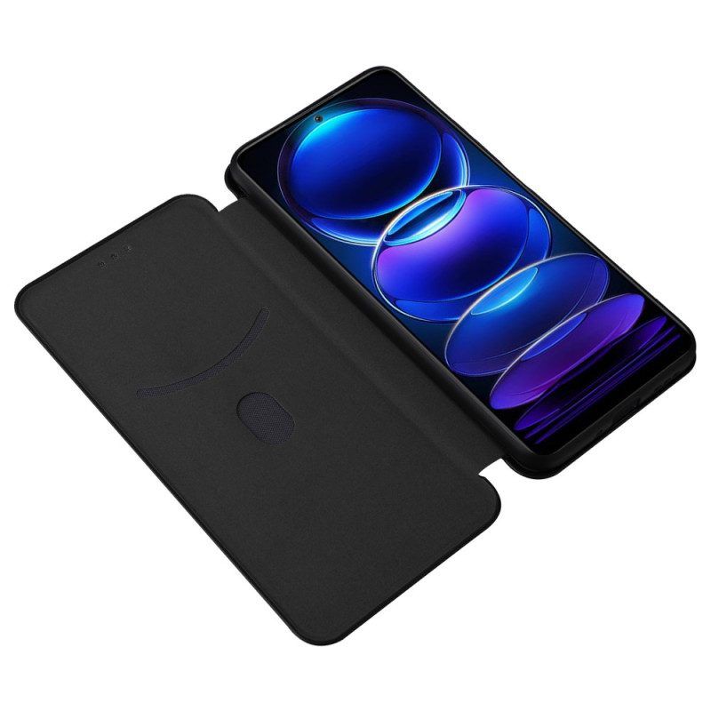 Bescherming Hoesje voor Xiaomi Redmi Note 12 5G Folio-hoesje Koolstofvezel