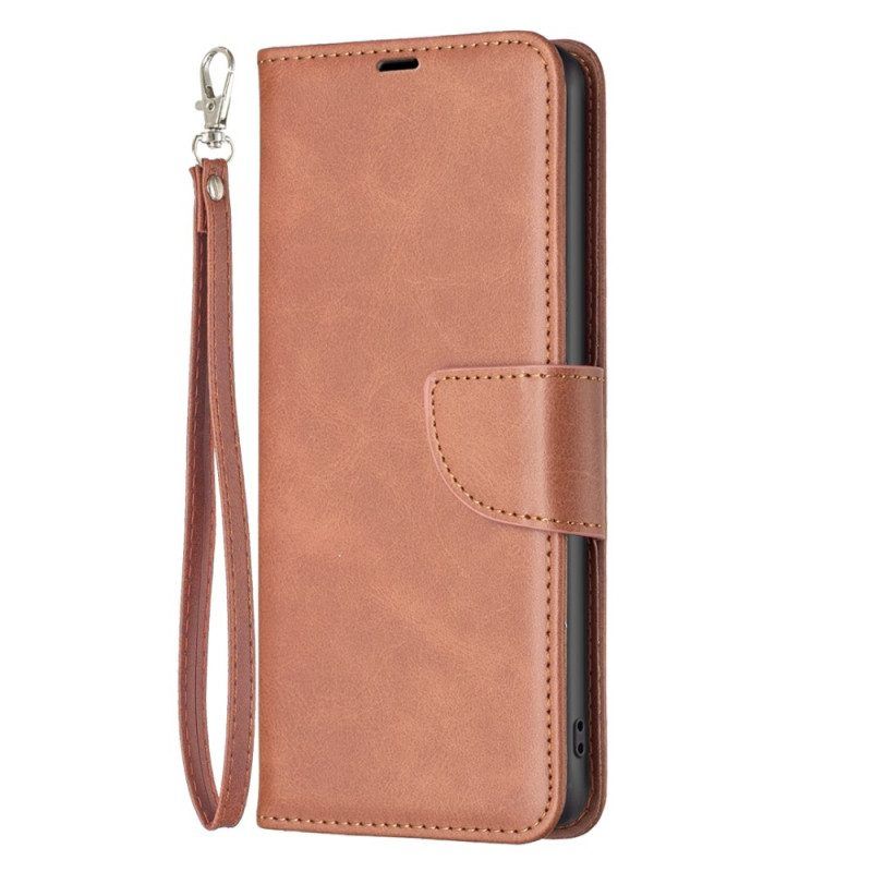 Leren Hoesje voor Xiaomi Redmi Note 12 5G Schuine Sluiting