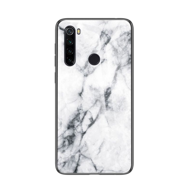 Cover Hoesje Xiaomi Redmi Note 8 Wit Zwart Telefoonhoesje Marmer