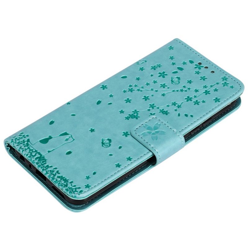 Flip Case Leren Xiaomi Redmi Note 8 Magenta Grijs String Mijmering