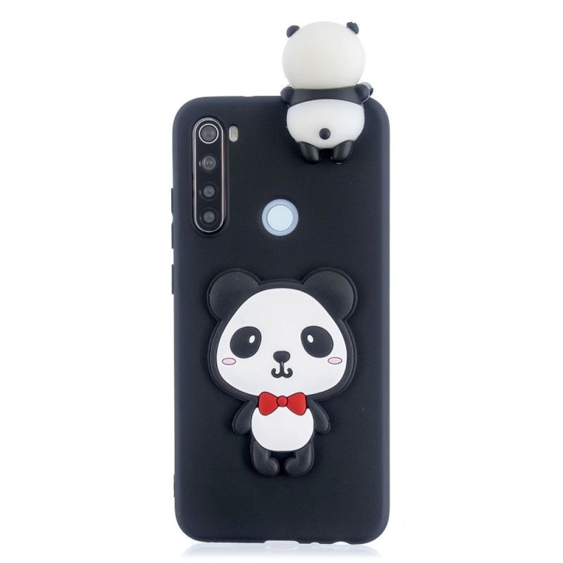 Hoesje voor Xiaomi Redmi Note 8 Donkerblauw Rood 3D Mijn Panda