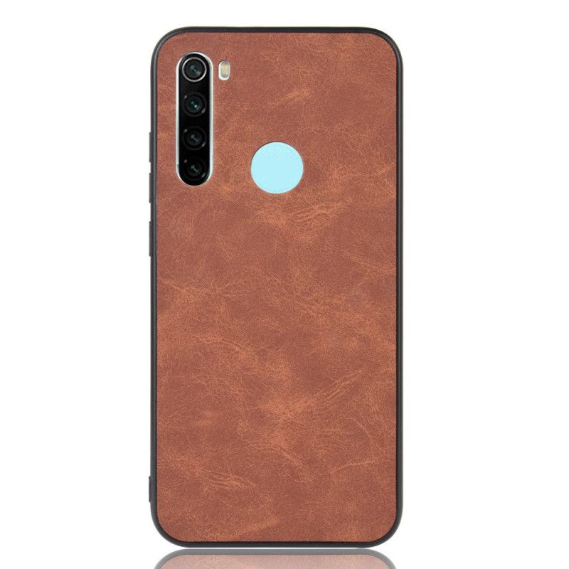 Hoesje voor Xiaomi Redmi Note 8 Donkerblauw Zwart Premium Leereffect