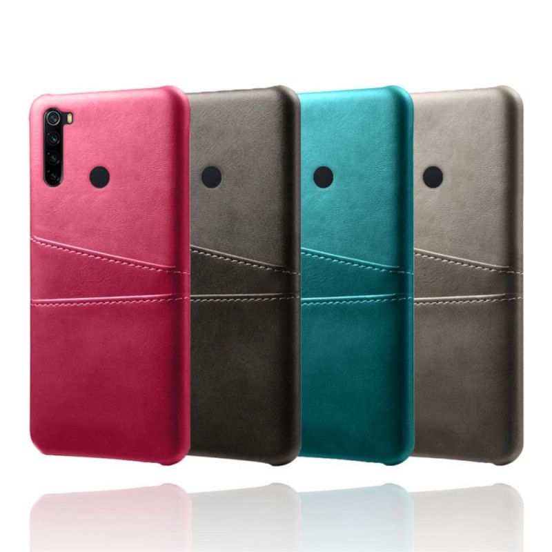 Hoesje voor Xiaomi Redmi Note 8 Grijs Zwart Kaarthouder