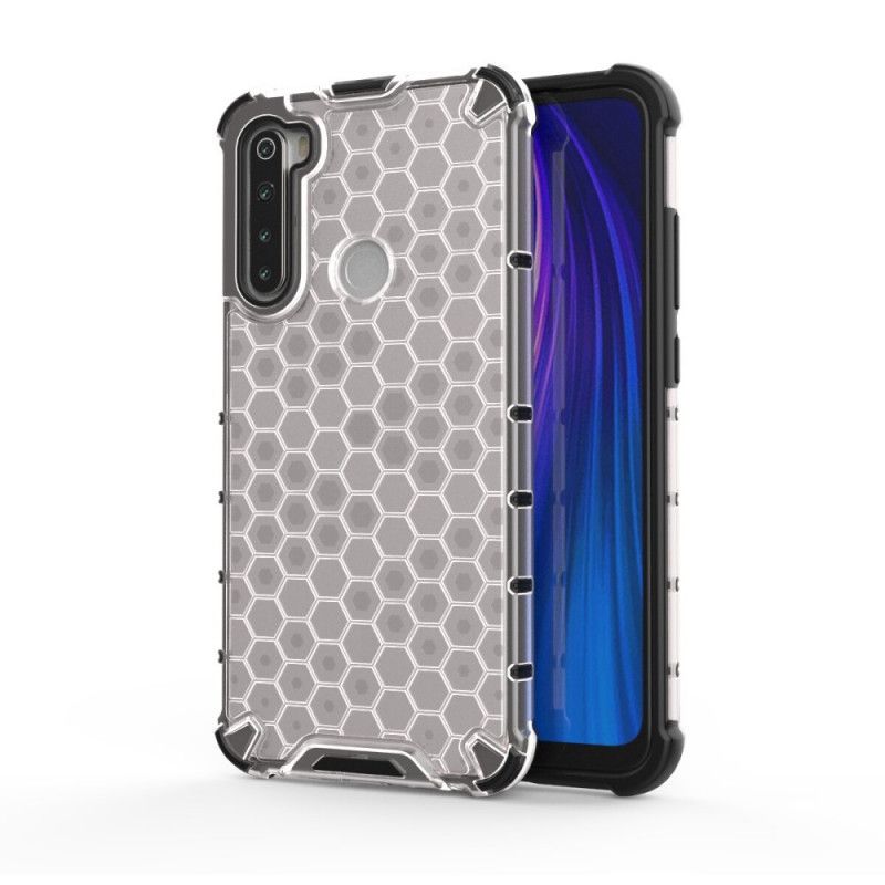 Hoesje voor Xiaomi Redmi Note 8 Wit Zwart Honingraatstijl