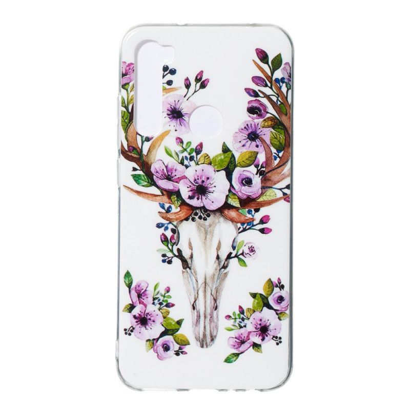 Hoesje Xiaomi Redmi Note 8 Eland Met Fluorescerende Bloemen