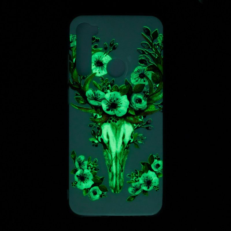 Hoesje Xiaomi Redmi Note 8 Eland Met Fluorescerende Bloemen
