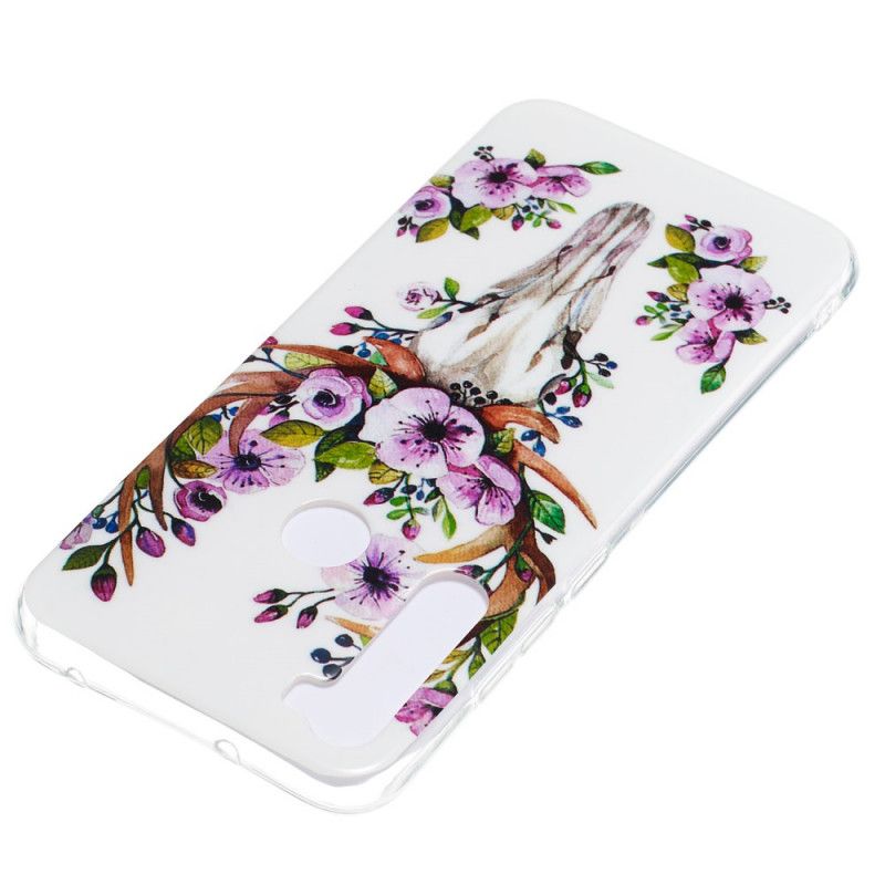 Hoesje Xiaomi Redmi Note 8 Eland Met Fluorescerende Bloemen
