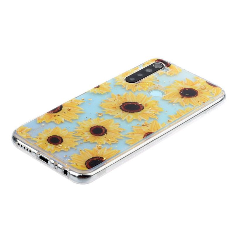 Hoesje Xiaomi Redmi Note 8 Meerdere Zonnebloemen