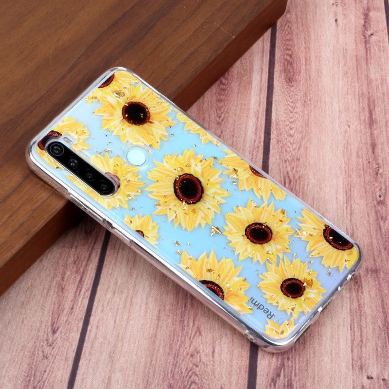 Hoesje Xiaomi Redmi Note 8 Meerdere Zonnebloemen