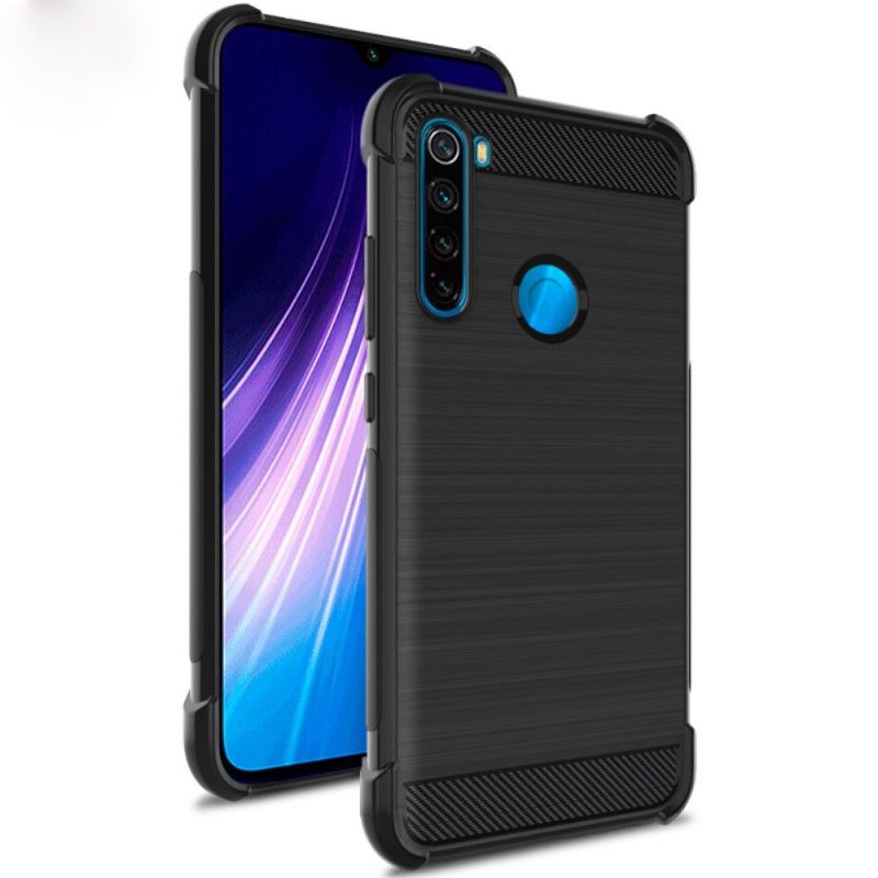 Hoesje Xiaomi Redmi Note 8 Telefoonhoesje Imak Geborsteld Koolstofvezel