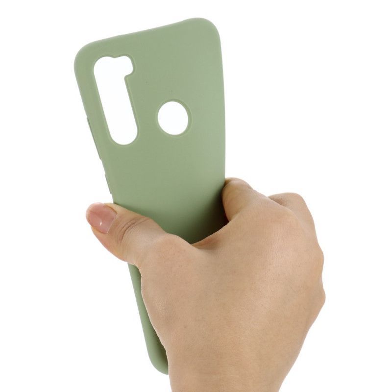 Hoesje Xiaomi Redmi Note 8 Wit Zwart Siliconenvloeistof