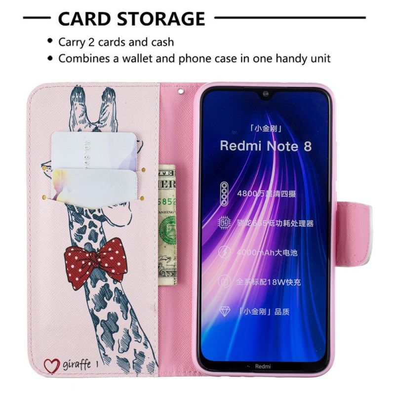 Leren Hoesje voor Xiaomi Redmi Note 8 Nerdgiraf