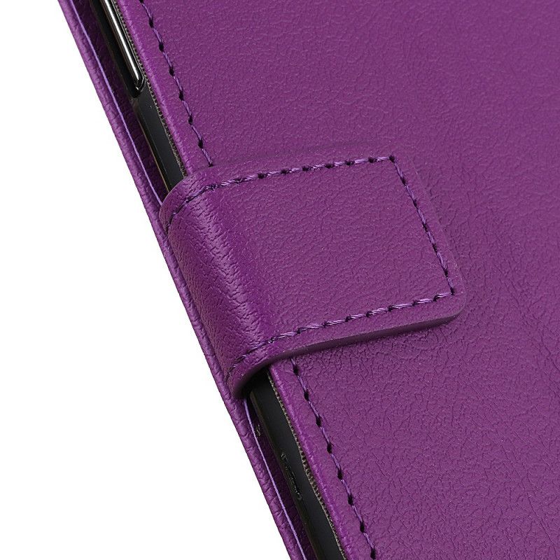 Leren Hoesje voor Xiaomi Redmi Note 8 Wit Zwart Retro Kunstleer