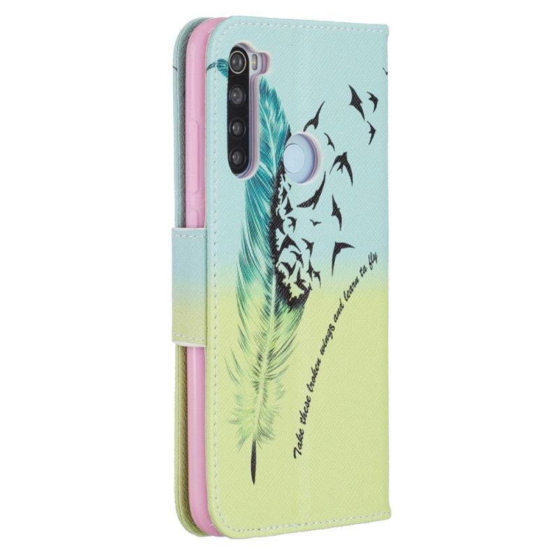 Leren Hoesje Xiaomi Redmi Note 8 Leren Vliegen