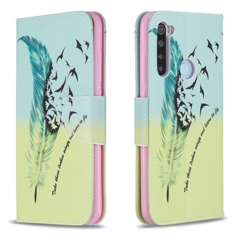 Leren Hoesje Xiaomi Redmi Note 8 Leren Vliegen