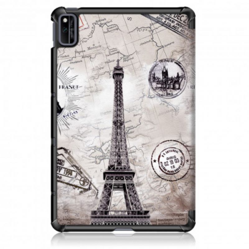 Versterkte Smart Case Huawei Matepad New Eiffeltoren Retro