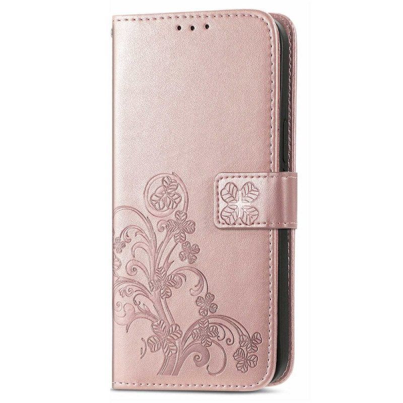 Folio-hoesje voor Samsung Galaxy M13 Bloemen Met Riem