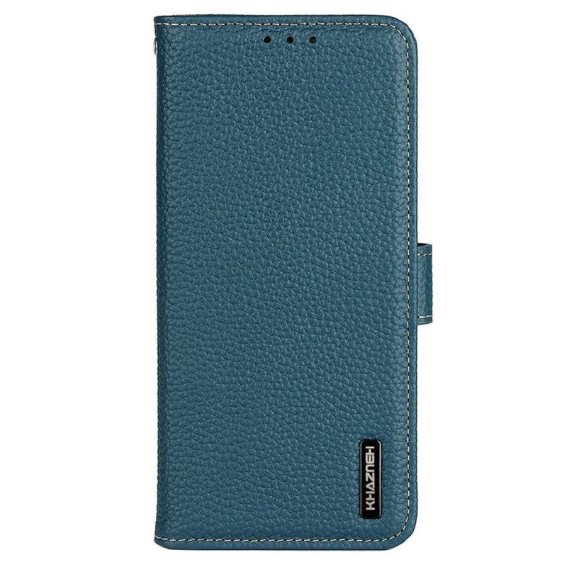 Folio-hoesje voor Samsung Galaxy M13 Khazneh Lychee Leer