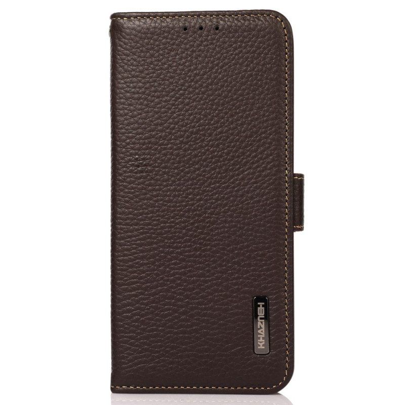 Folio-hoesje voor Samsung Galaxy M13 Lychee Leer Khazneh Rfid