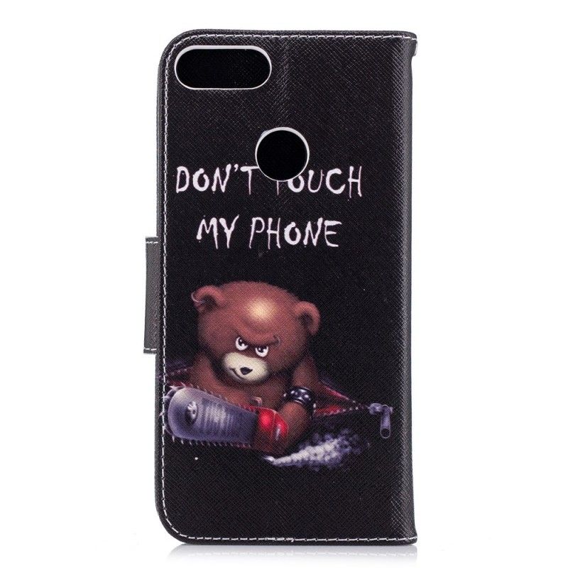 Cover Folio-hoesje Huawei P Smart Telefoonhoesje Gevaarlijke Beer