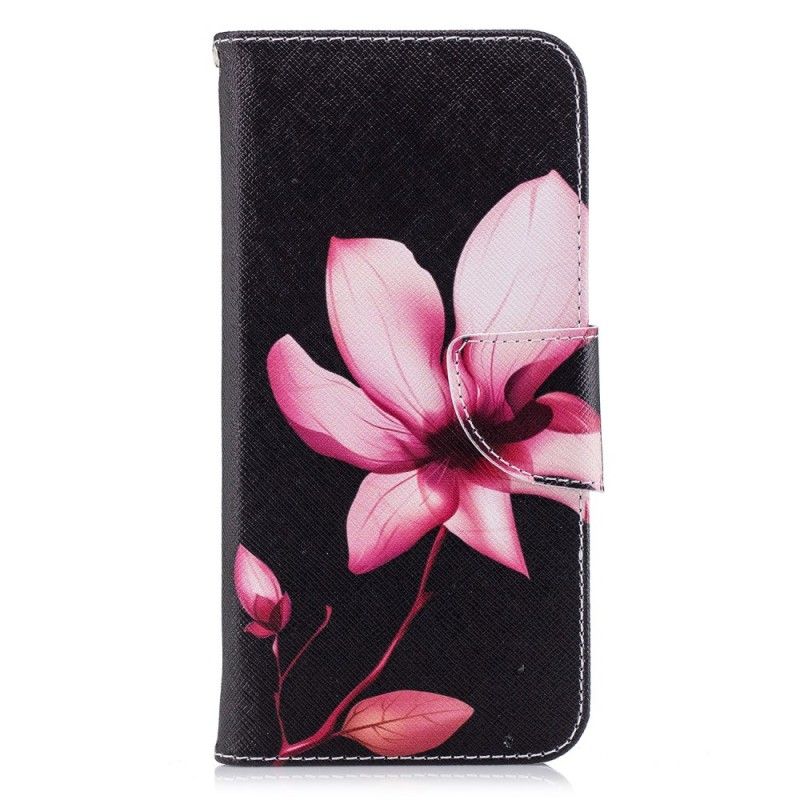 Cover Folio-hoesje Huawei P Smart Telefoonhoesje Roze Bloem