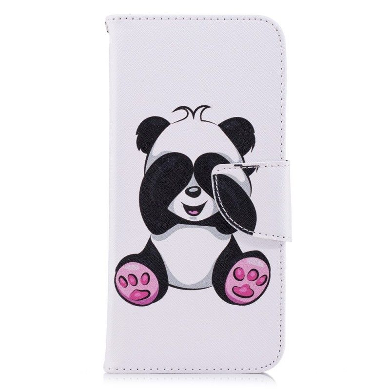 Leren Hoesje voor Huawei P Smart Leuke Panda