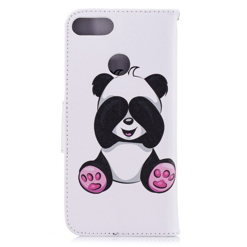 Leren Hoesje voor Huawei P Smart Leuke Panda