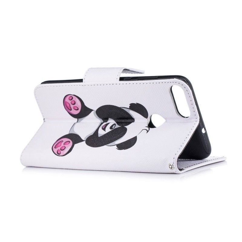 Leren Hoesje voor Huawei P Smart Leuke Panda