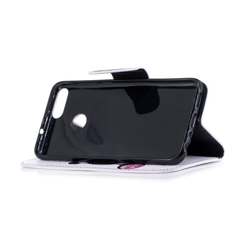 Leren Hoesje voor Huawei P Smart Leuke Panda