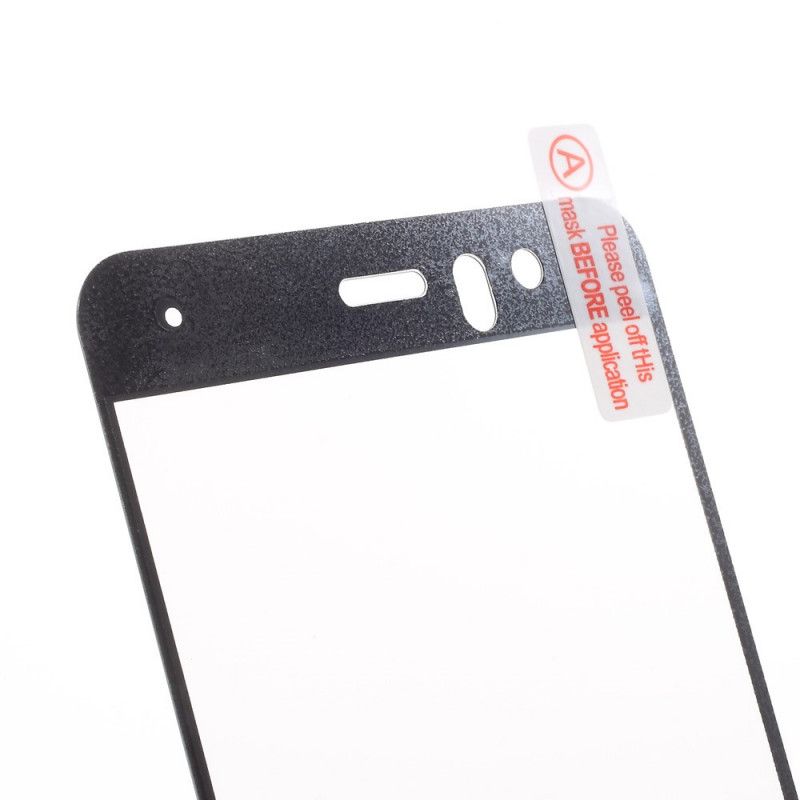 Bescherming Van Gehard Glas Huawei P10 Lite Wit Zwart