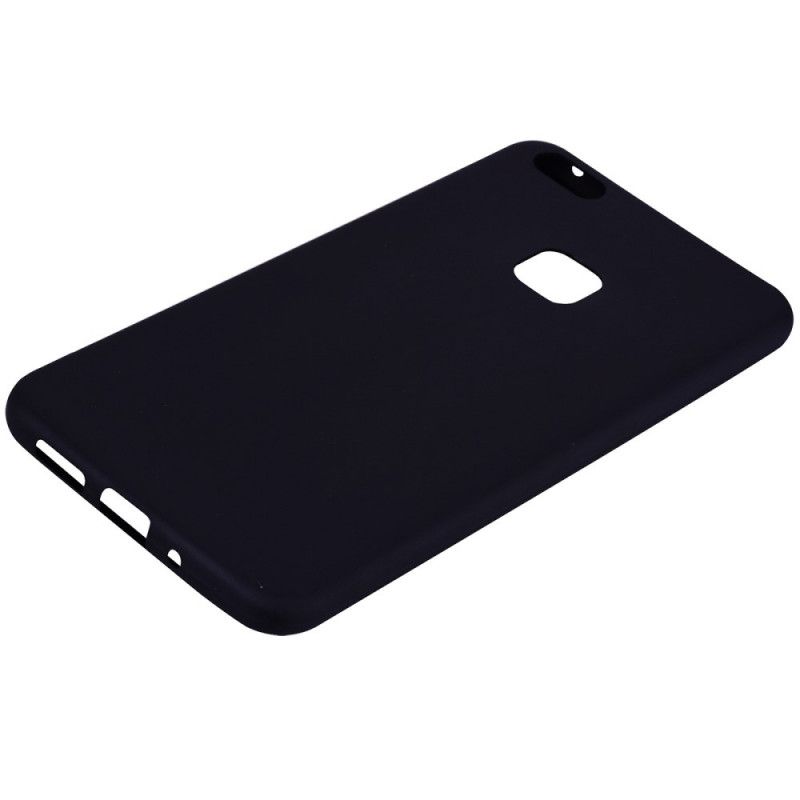 Hoesje voor Huawei P10 Lite Wit Zwart Matte Siliconen