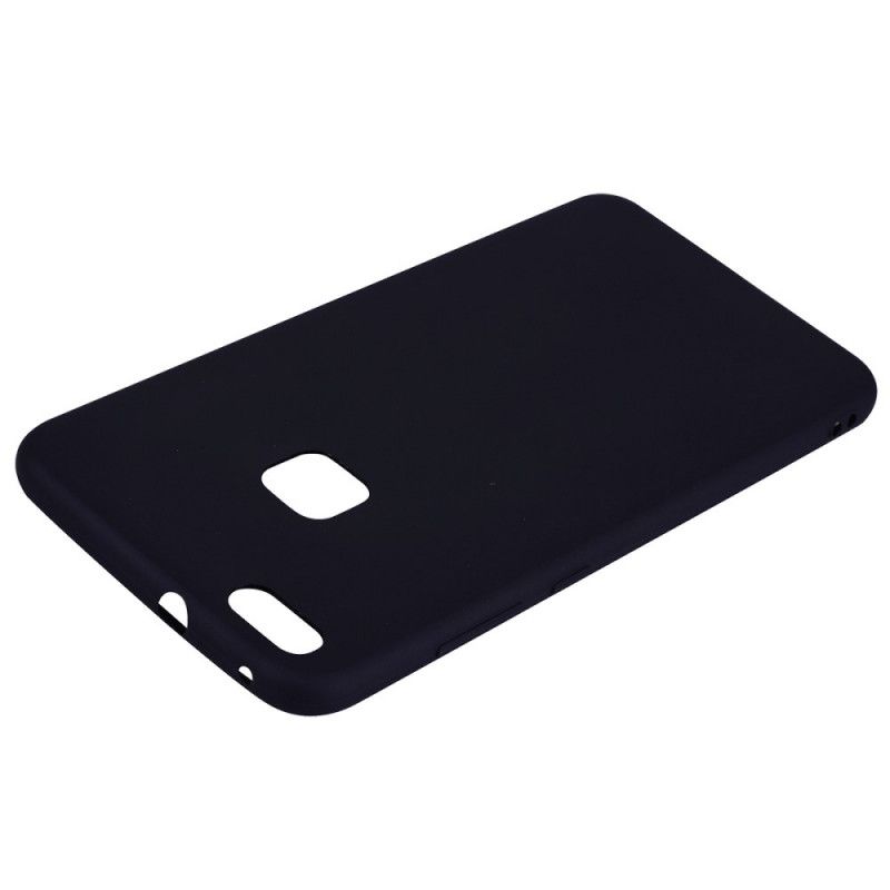 Hoesje voor Huawei P10 Lite Wit Zwart Matte Siliconen