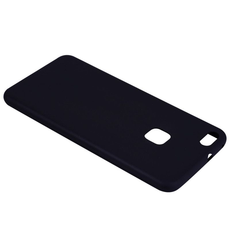 Hoesje voor Huawei P10 Lite Wit Zwart Matte Siliconen