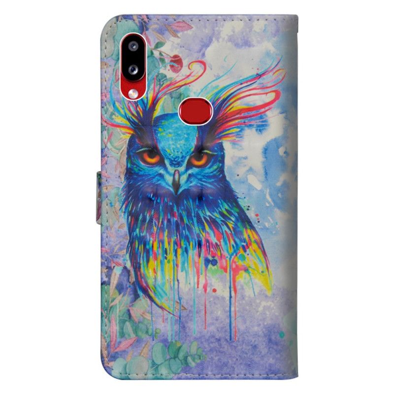 Bescherming Hoesje Samsung Galaxy A10s Telefoonhoesje Lichtvlek Aquarel Vogel