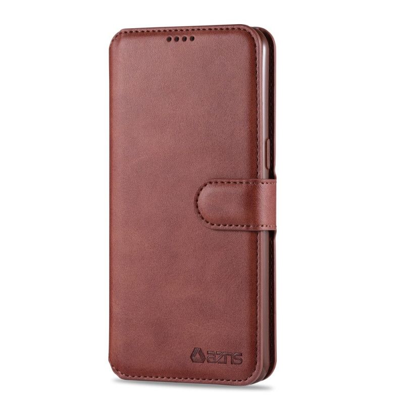 Cover Folio-hoesje Samsung Galaxy A10s Grijs Zwart Telefoonhoesje Retro Azns