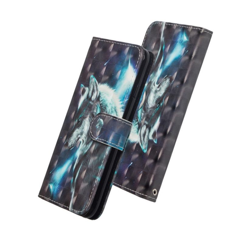 Cover Folio-hoesje Samsung Galaxy A10s Telefoonhoesje Majestueuze Lichtvlek Van Wolf