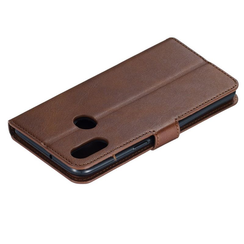 Flip Case Leren Samsung Galaxy A10s Donkerblauw Zwart Nieuwe Kleuren Kunstleer
