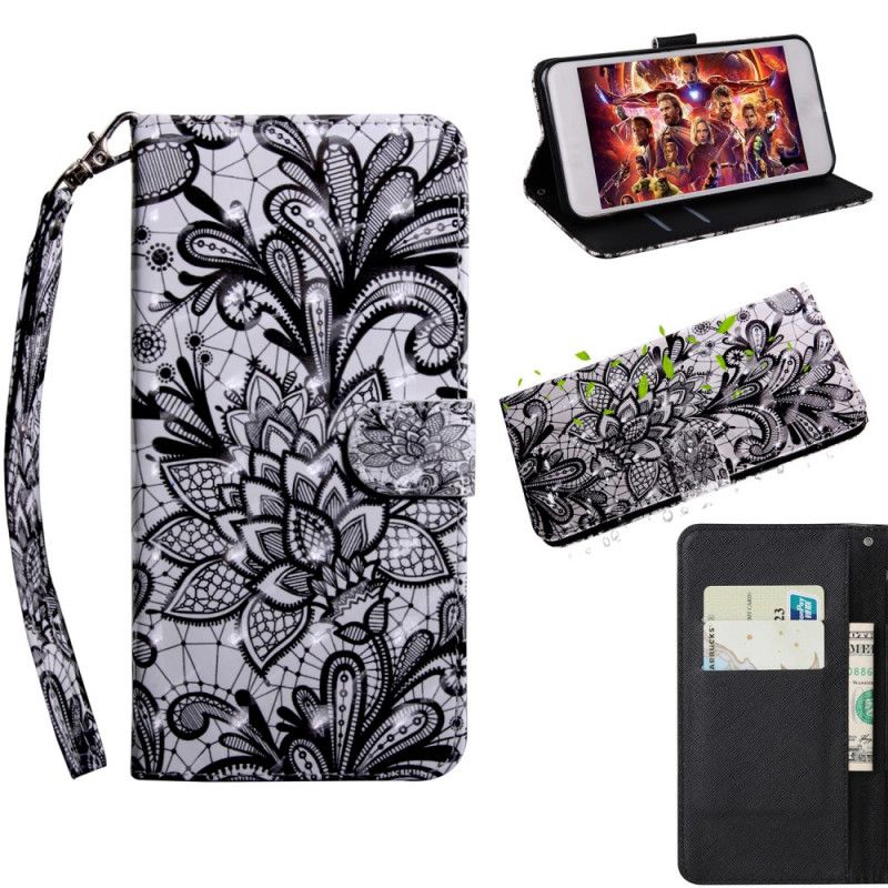 Flip Case Leren Samsung Galaxy A10s Lichte Vlekkant