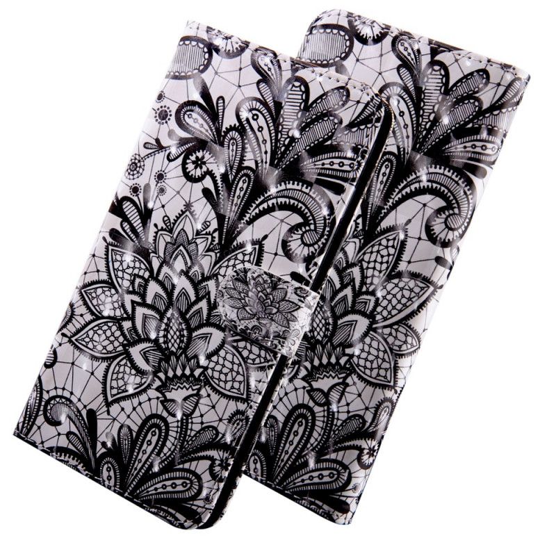 Flip Case Leren Samsung Galaxy A10s Lichte Vlekkant