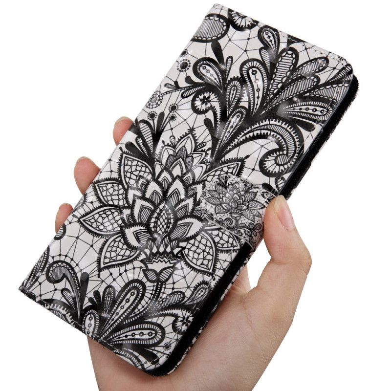 Flip Case Leren Samsung Galaxy A10s Lichte Vlekkant
