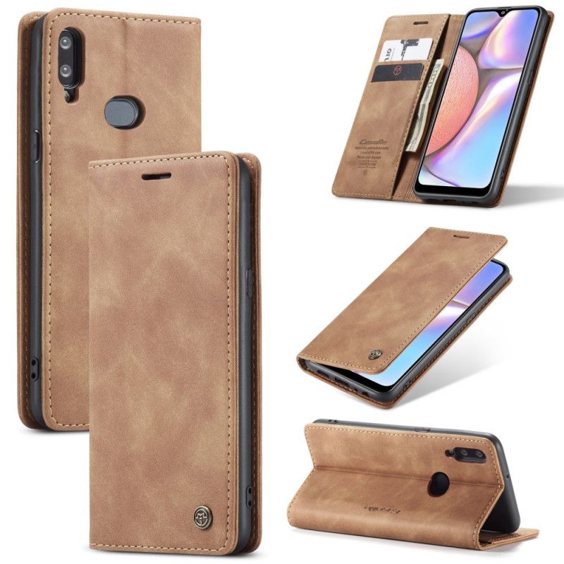 Folio-hoesje voor Samsung Galaxy A10s Donkerblauw Zwart Kunstlederen Etui