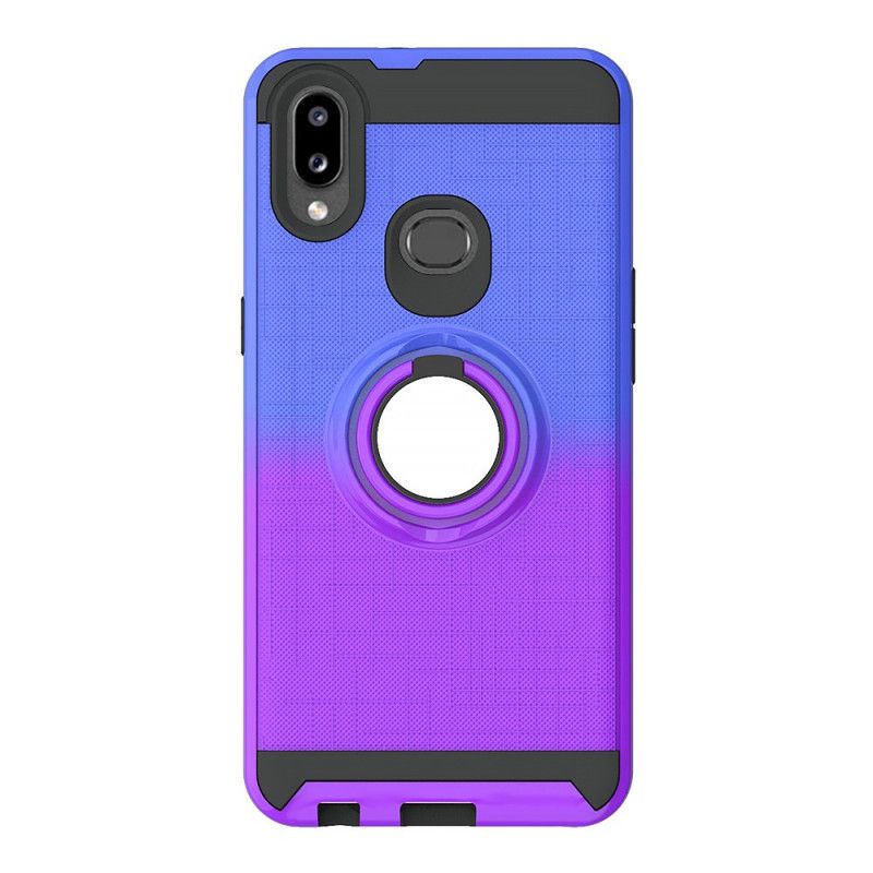 Hoesje Samsung Galaxy A10s Magenta Wit Met Kleurverloopring