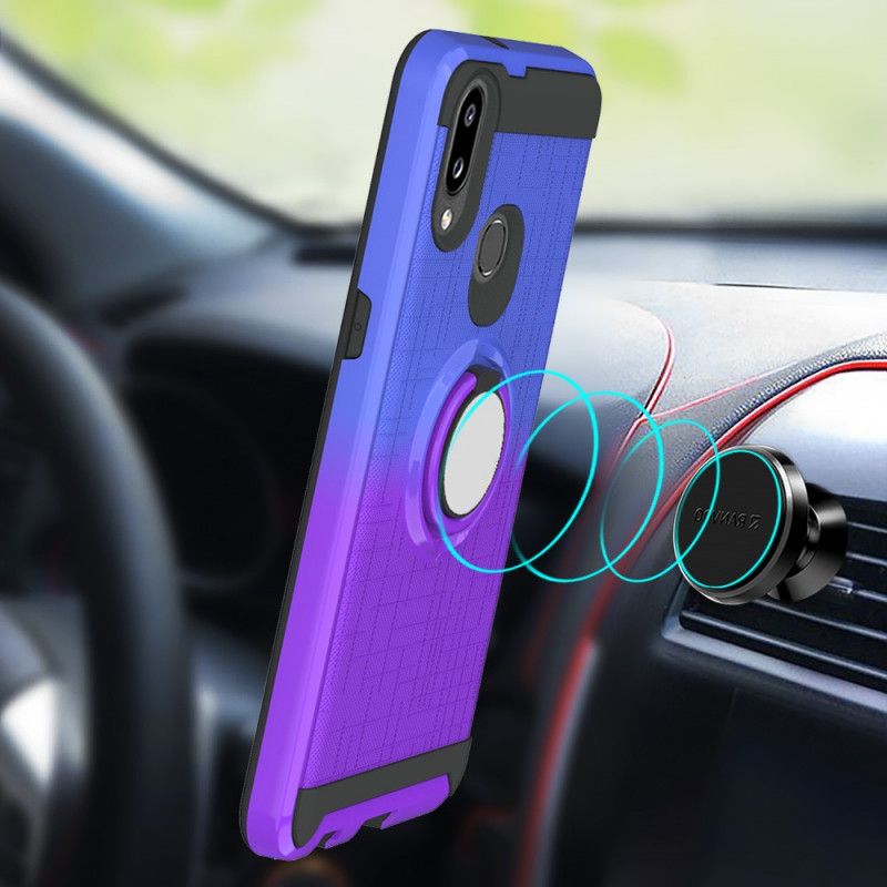 Hoesje Samsung Galaxy A10s Magenta Wit Met Kleurverloopring
