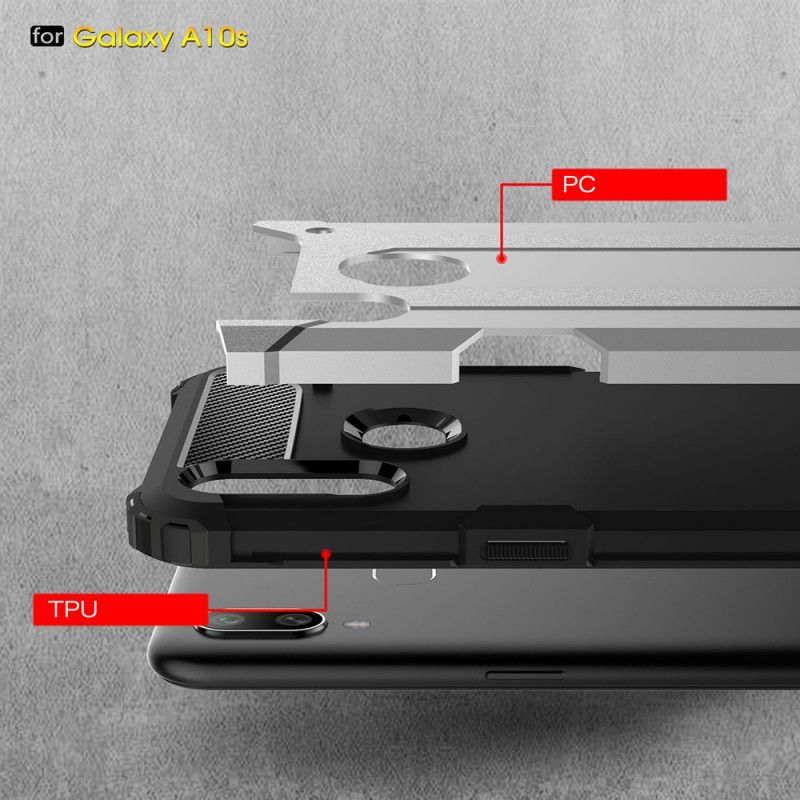 Hoesje Samsung Galaxy A10s Rood Zwart Overlevende